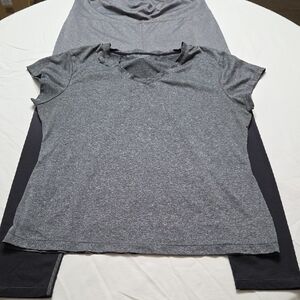 Gray Women's Workout Top And Bottom